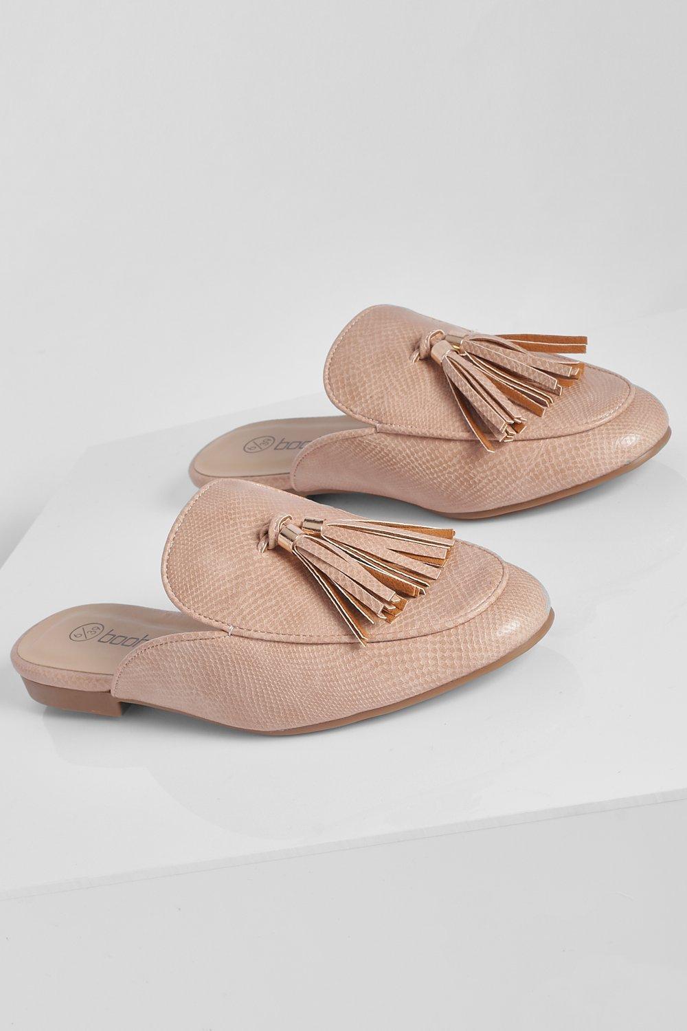 Tassel Detail Mule Loafers