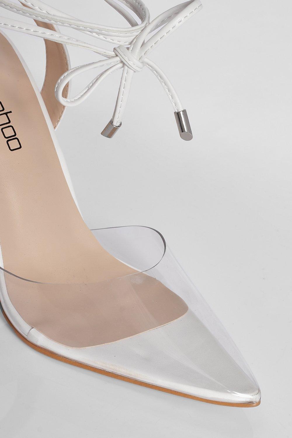 Clear Wrap Up Court Shoes boohoo DK