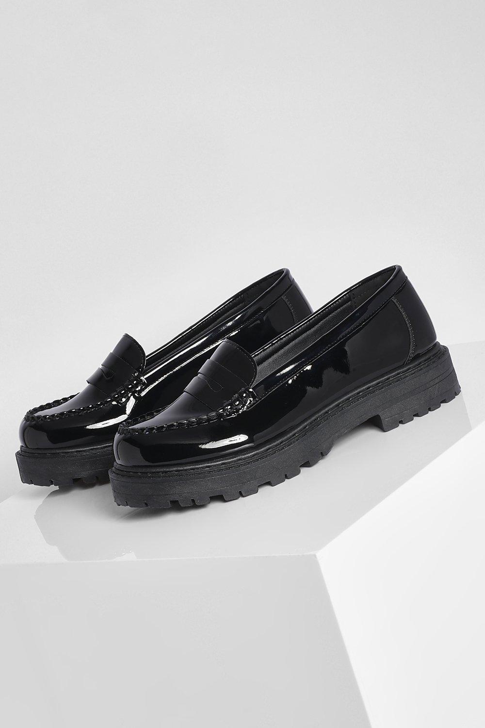 Chunky wide hot sale fit loafers