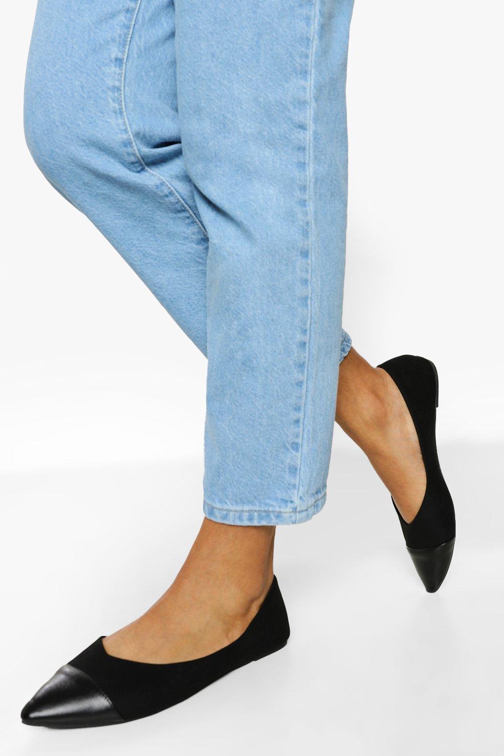 wide fit white ballet pumps