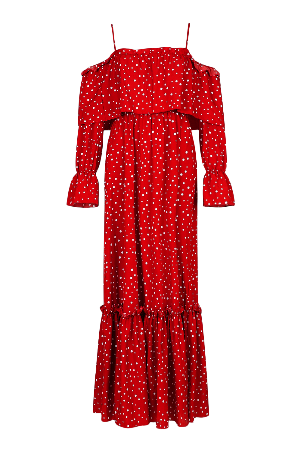 Boohoo red polka dot on sale dress