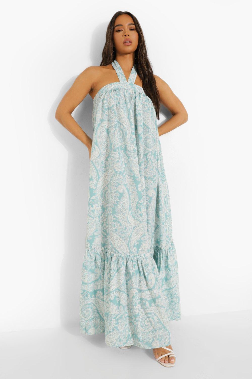 sage paisley dress