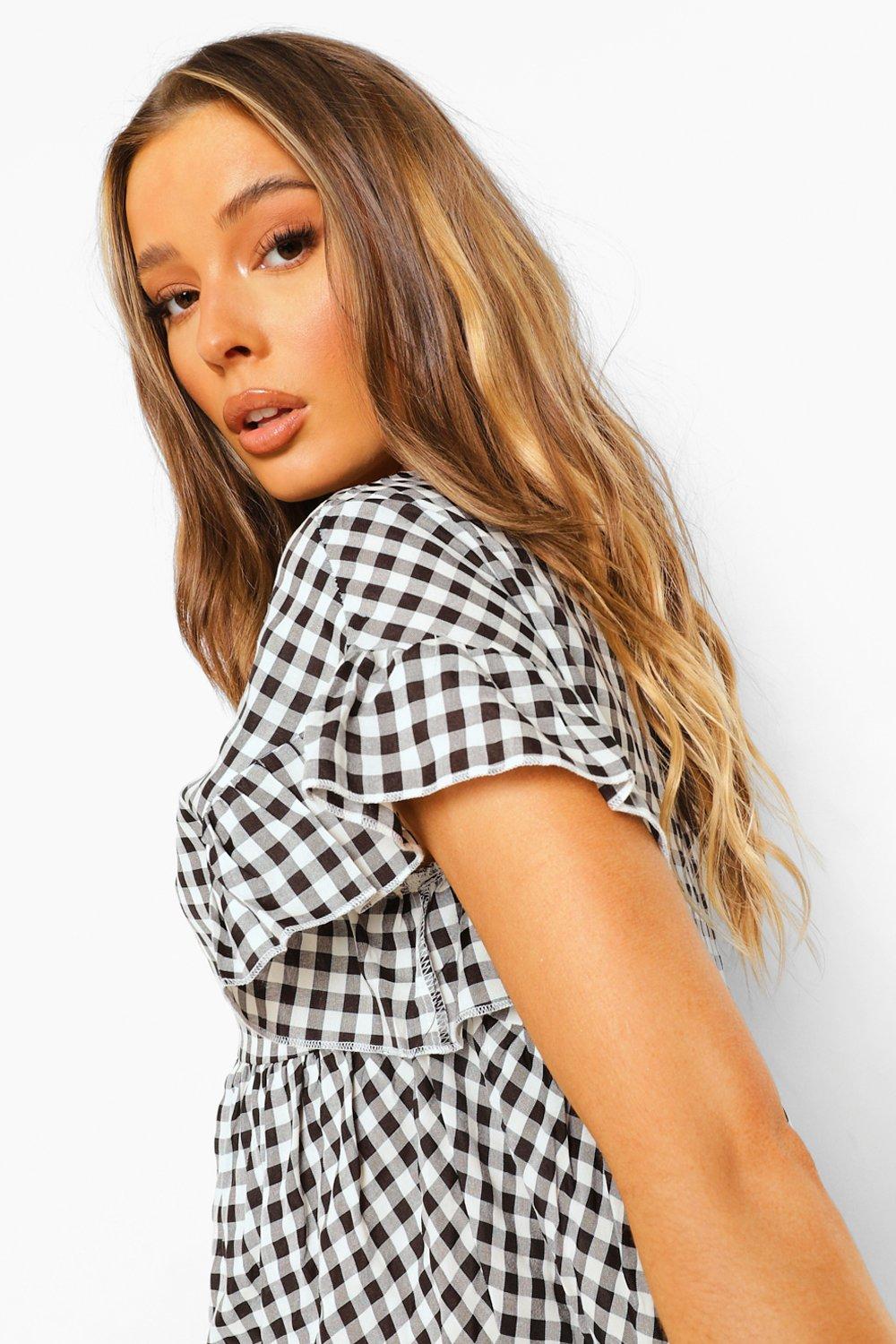 Boohoo shop gingham dress