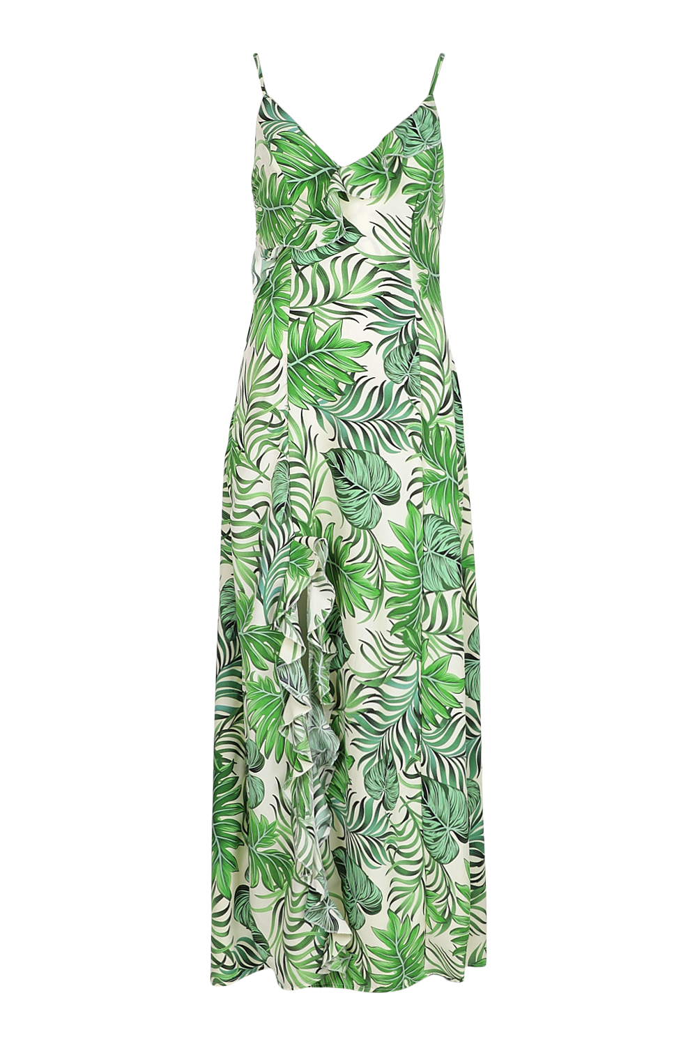Boohoo leaf print dress sale