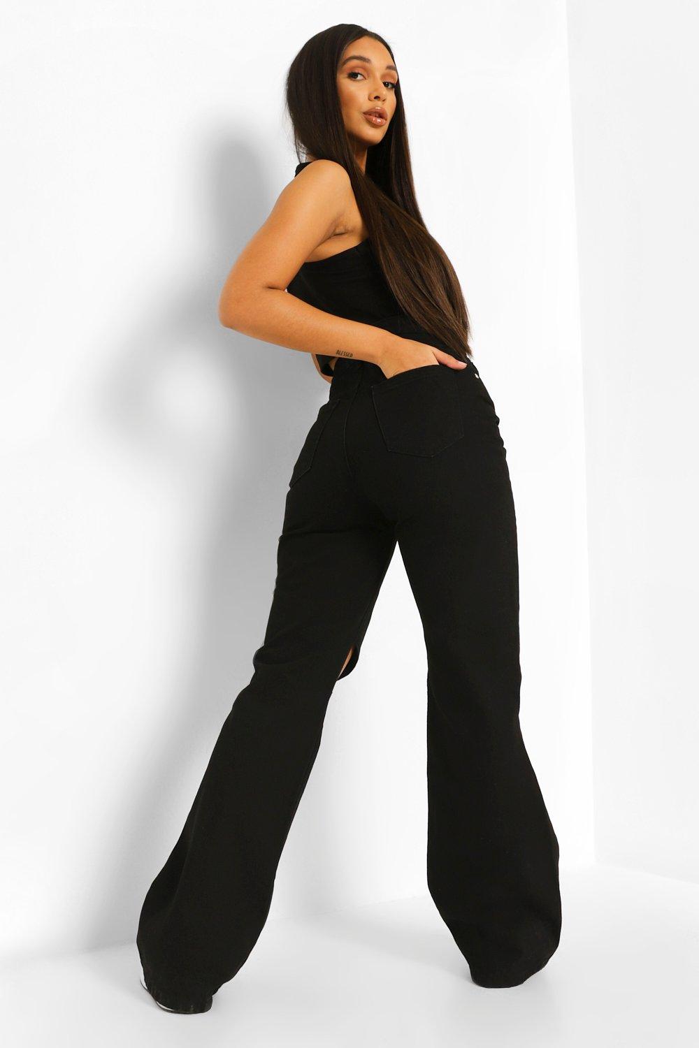 denim flared trousers