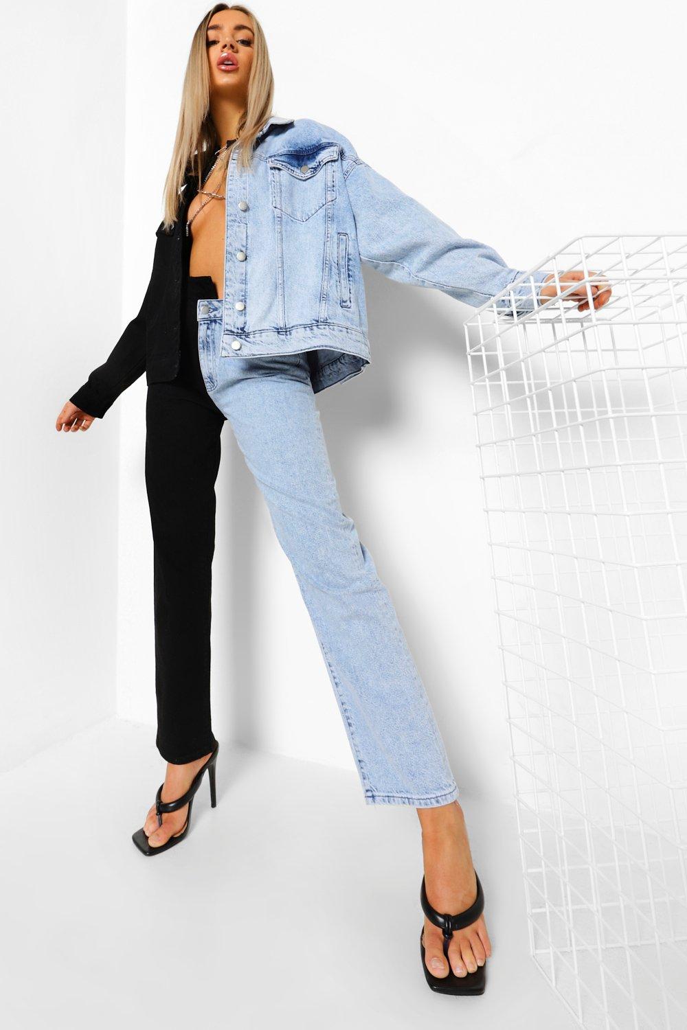 colour block jeans