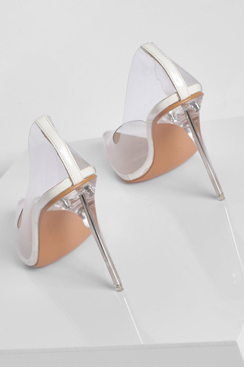 Boohoo clear outlet heels