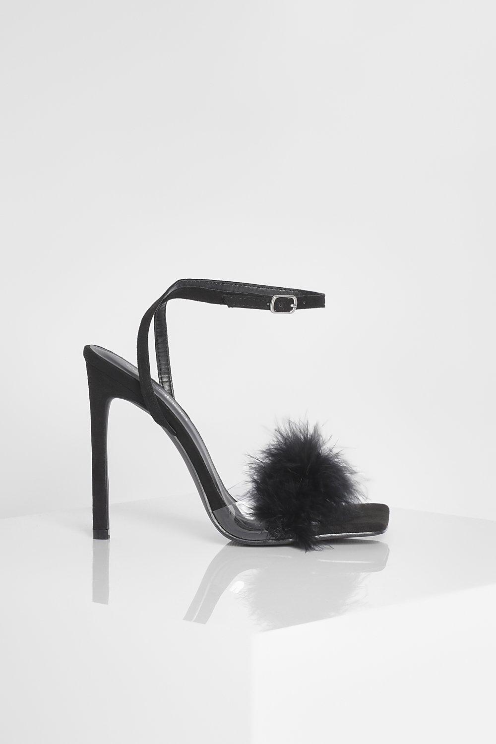 High heels with feathers hotsell