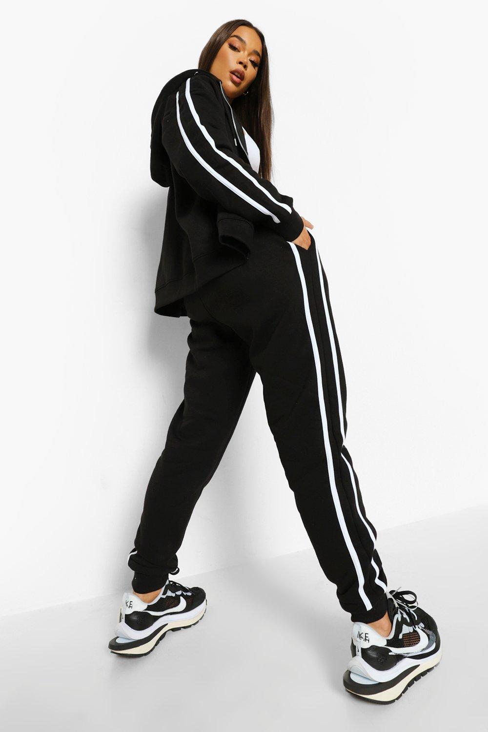 Stripe best sale tracksuit womens