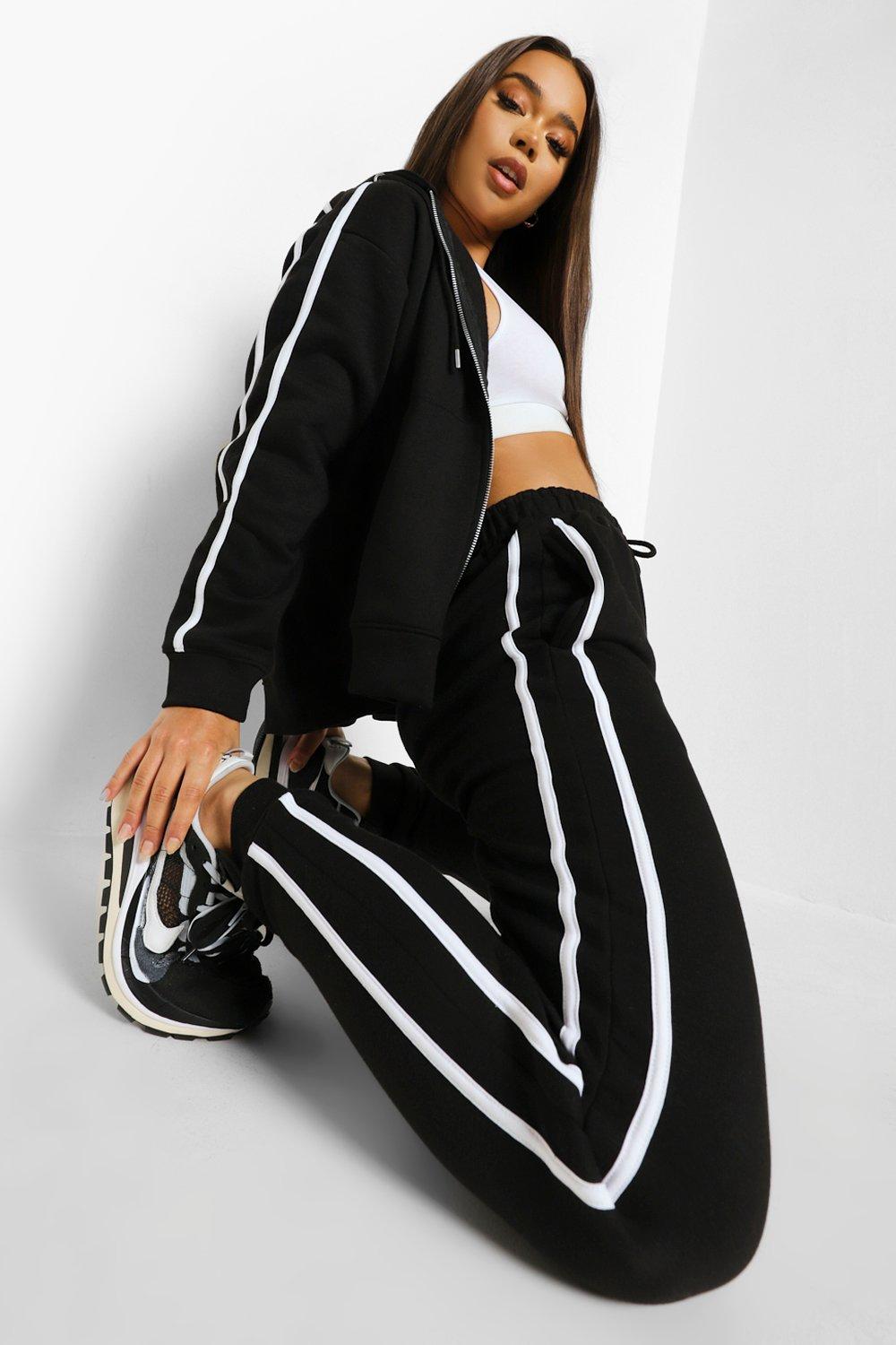 Stripe best sale tracksuit womens