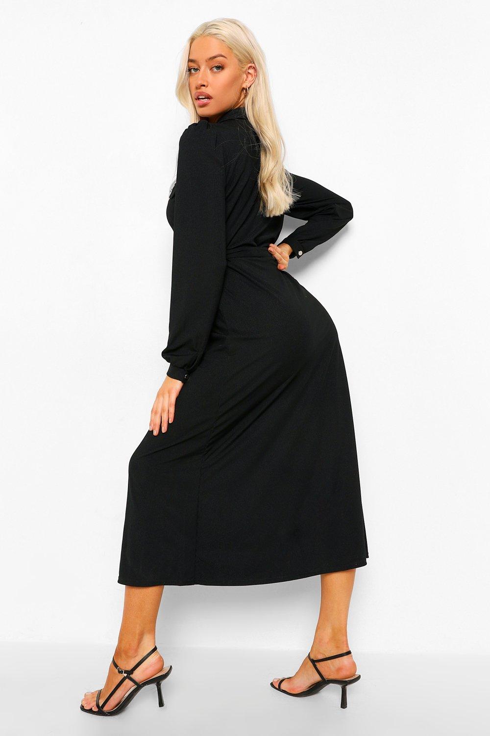 Belted Maxi Shirt Dress boohoo NZ