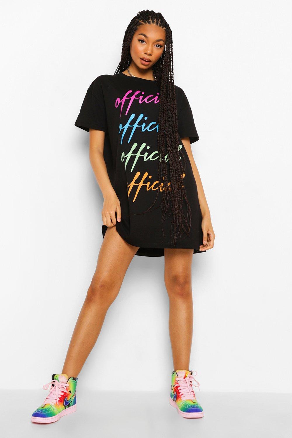 Neon tee shop shirt dress