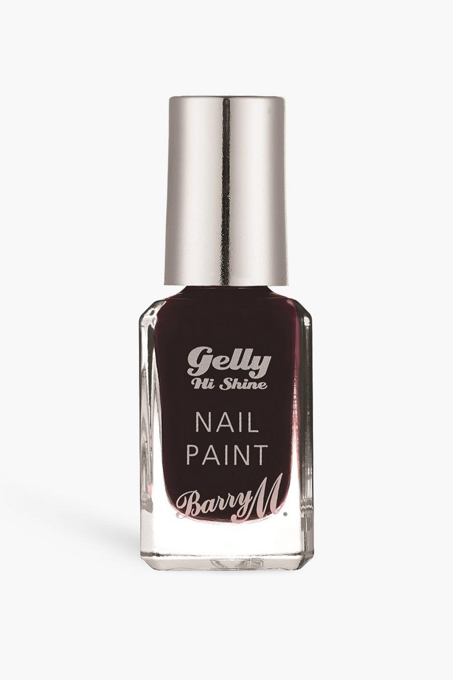 Plum purple Barry M Gelly Nail Paint - Black Cherry