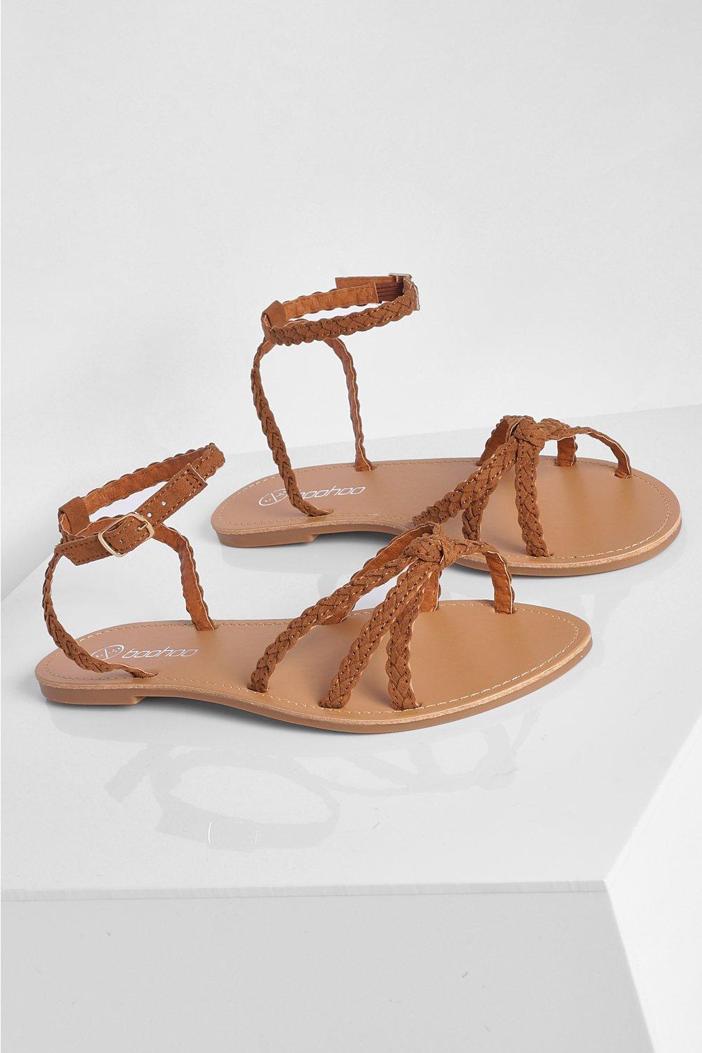 Plaited Knot Sandal boohoo