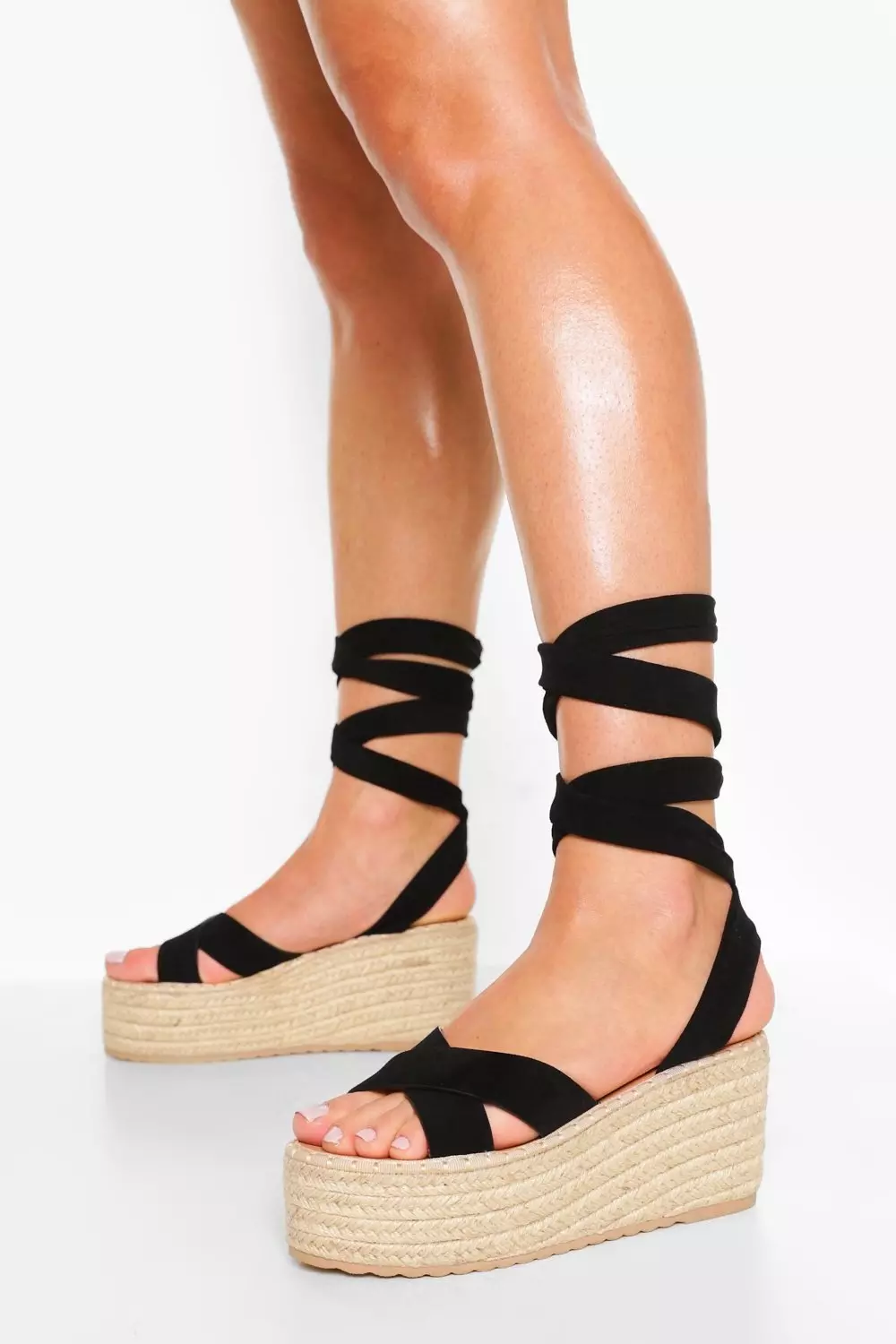 Alexia Black Wedge Heels