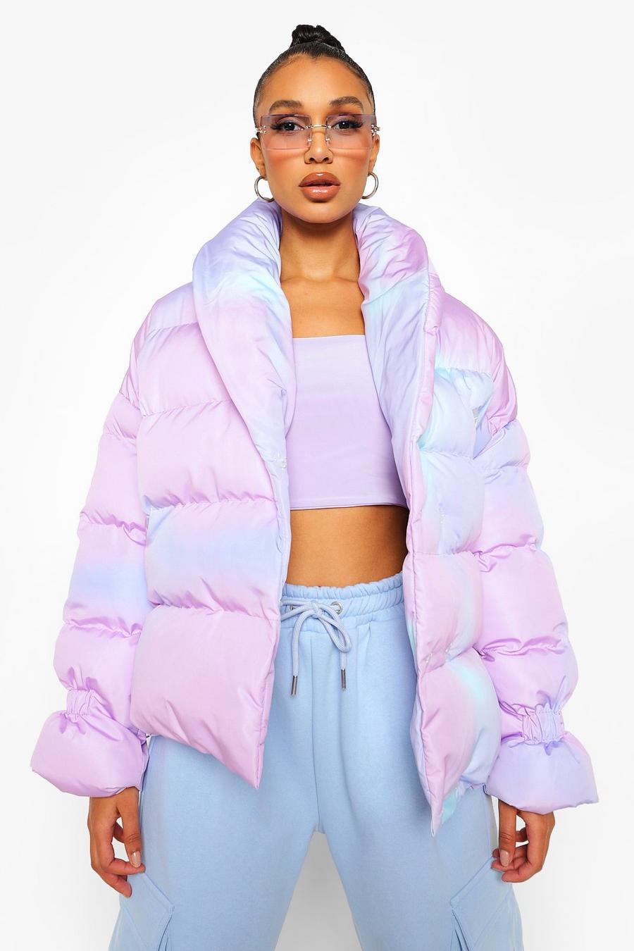 Multi Ombre Puffer Jacket image number 1