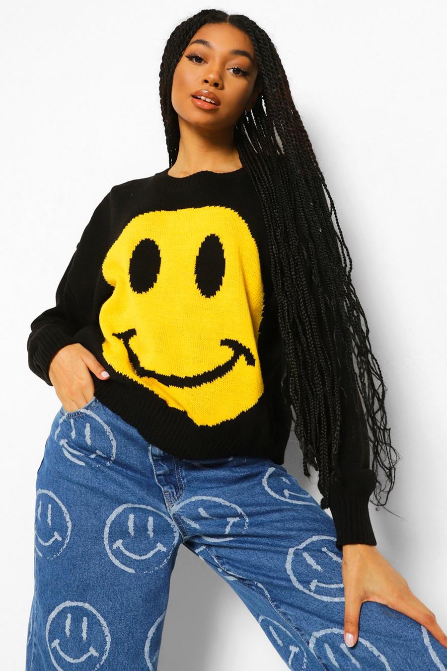 Black Face Graphic Sweater image number 1