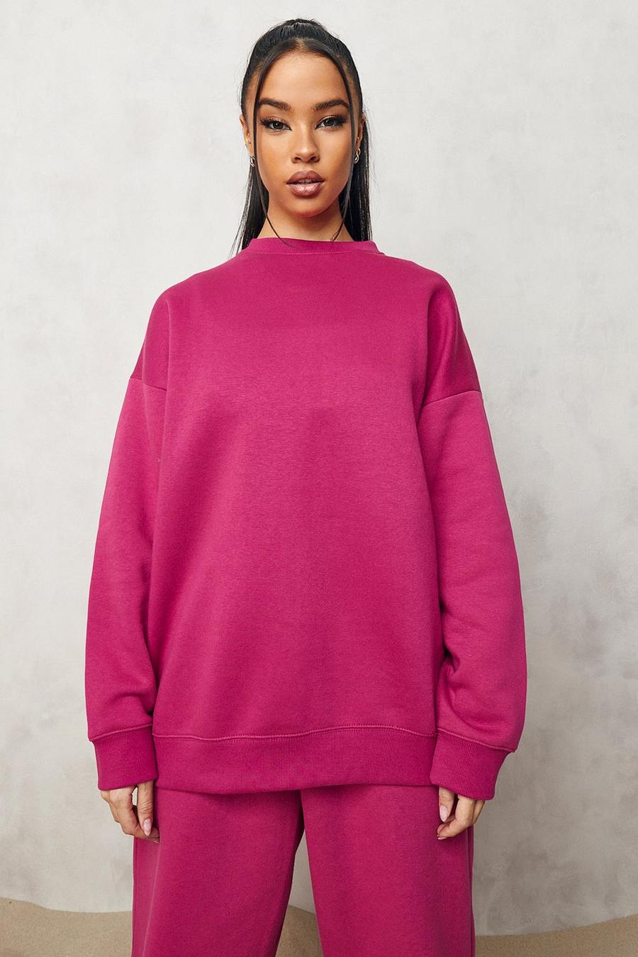 Pink Basic Oversize sweatshirt image number 1