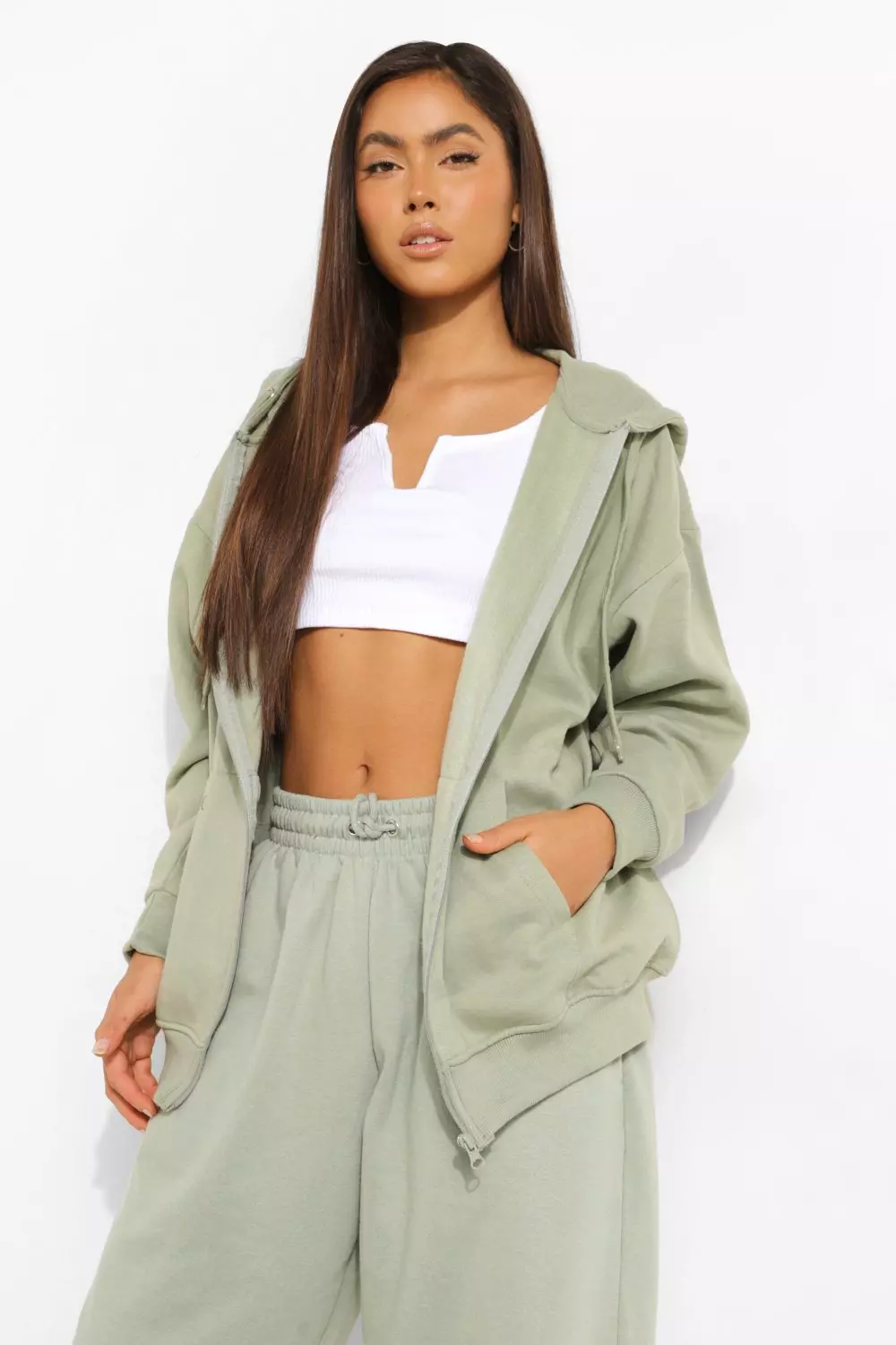 Oversized zip clearance up hoodie womens