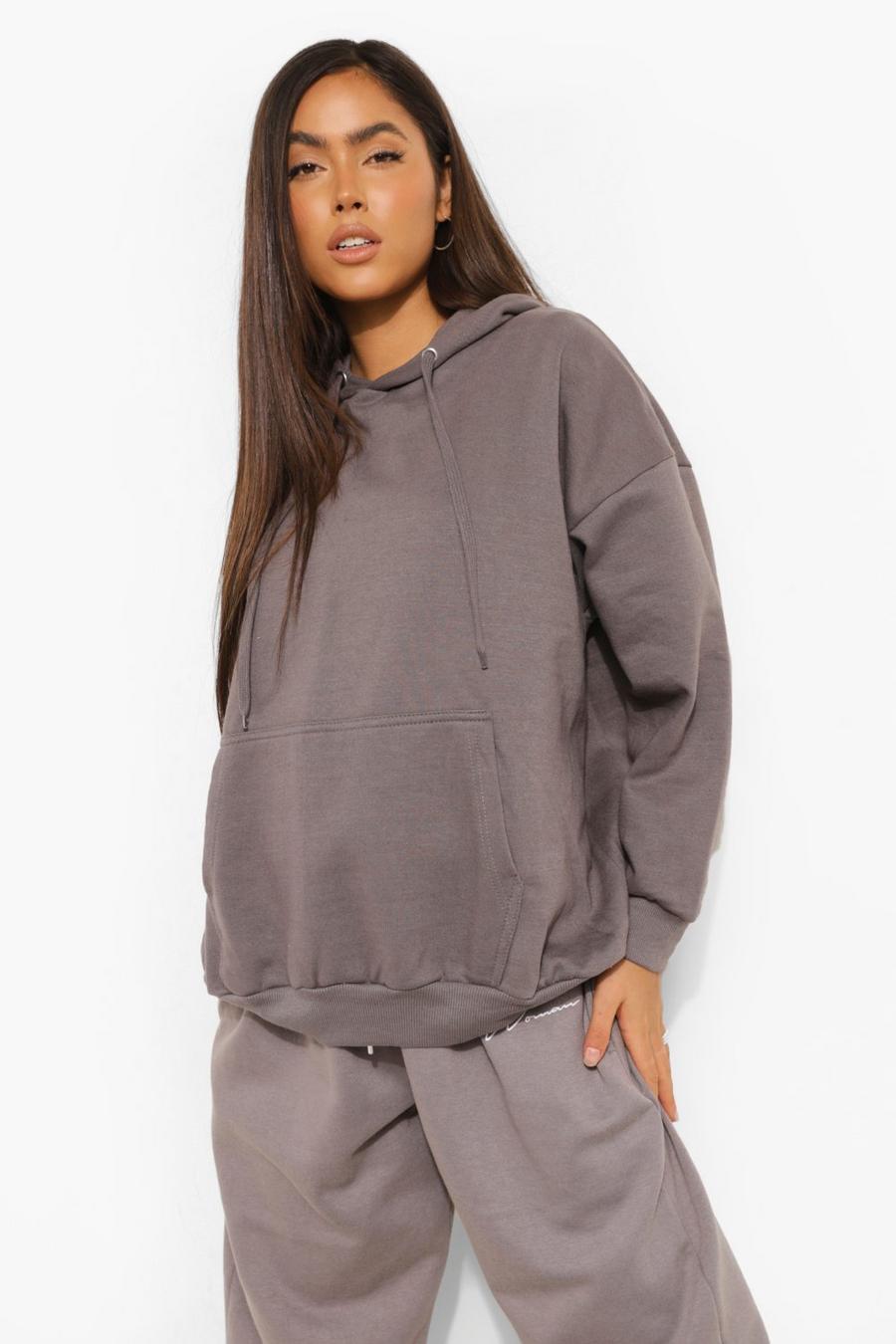 Charcoal Basic oversize hoodie image number 1