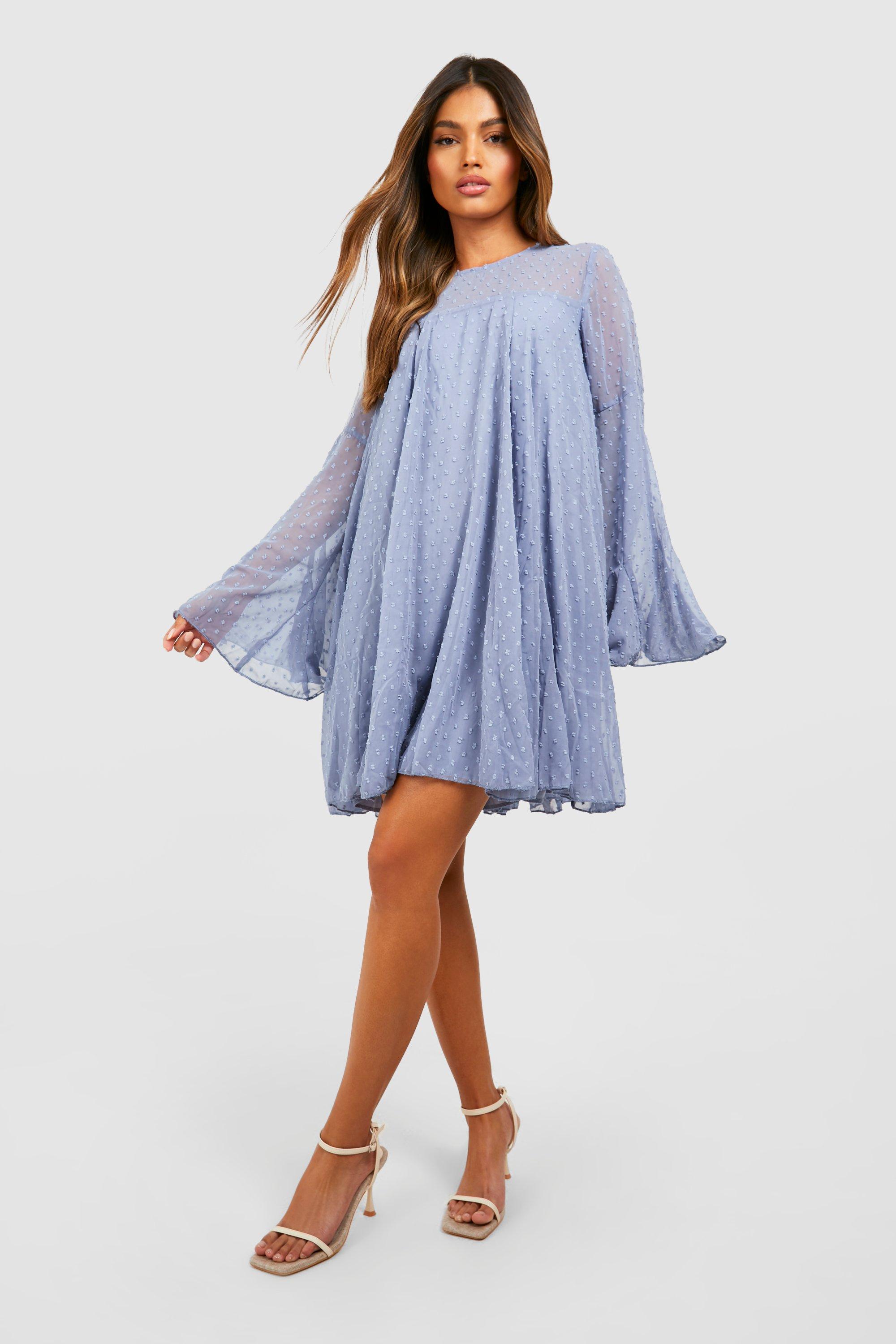 Robe babydoll effet pliss en tulle boohoo