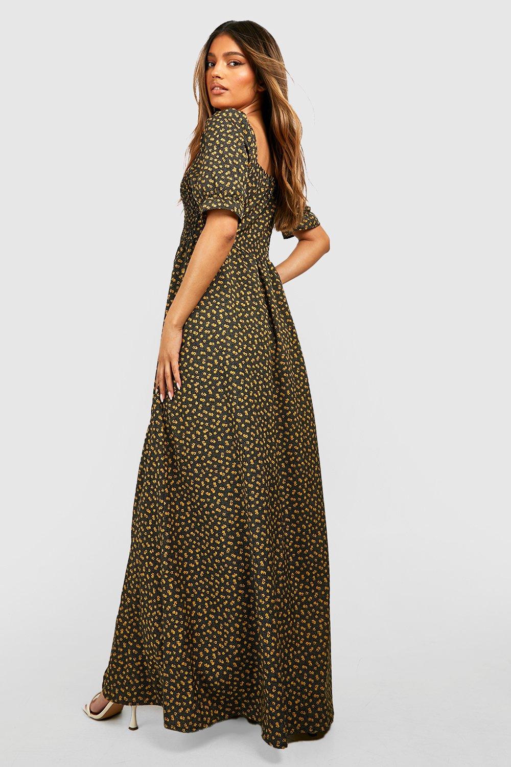 Ditsy cheap maxi dress