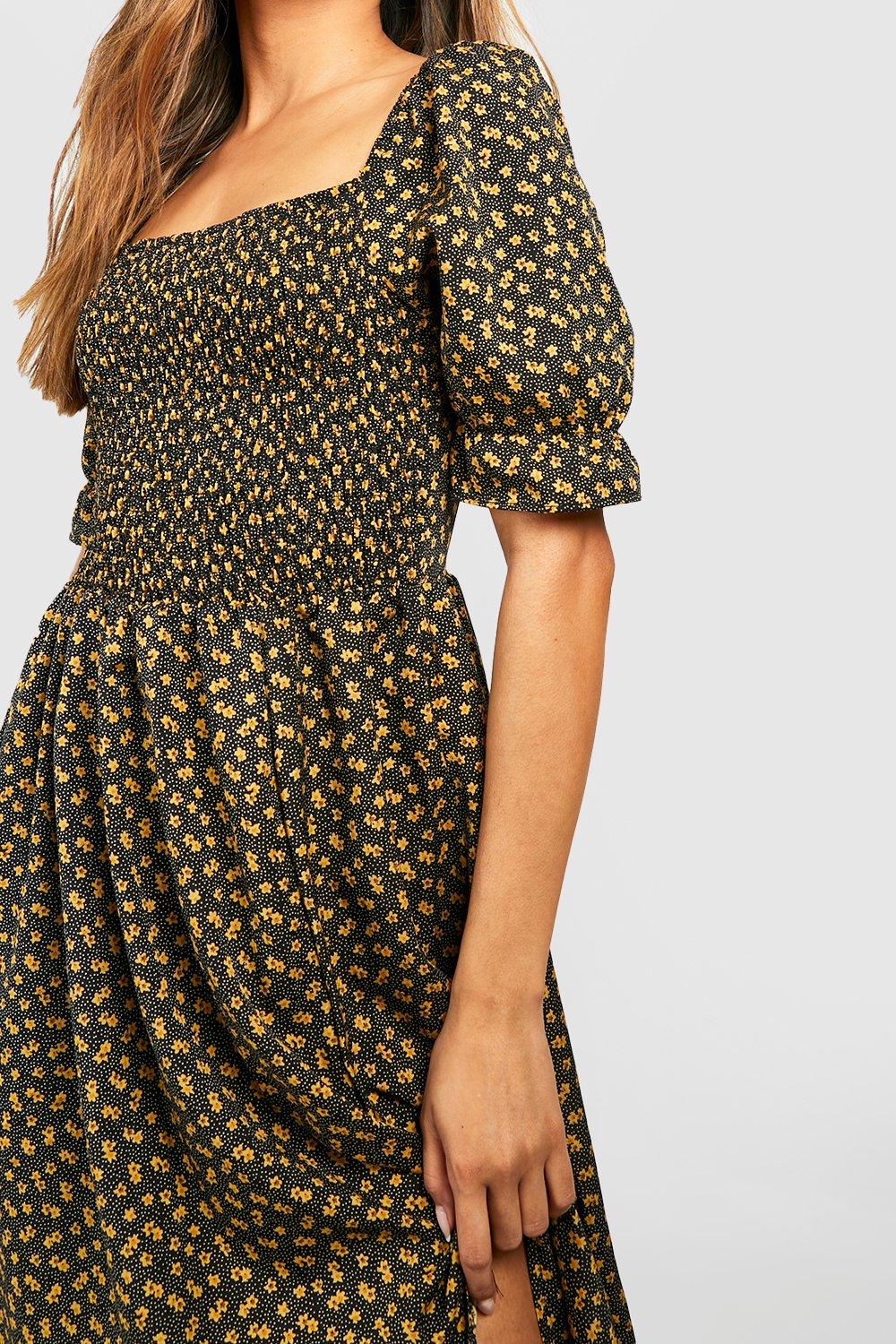 Woven Ditsy Floral Maternity Dress