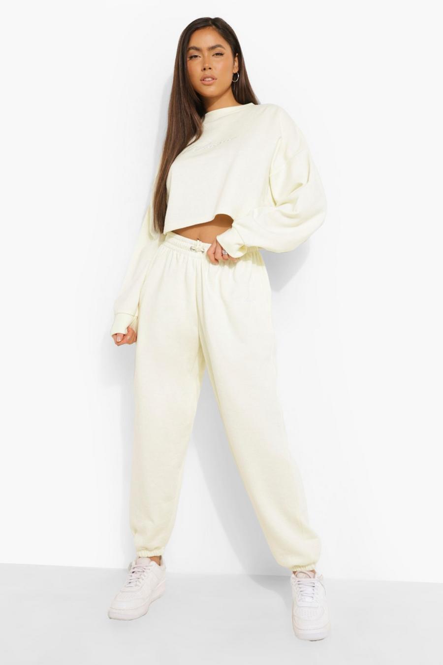 Lemon Oversized Embroidered Woman Joggers image number 1