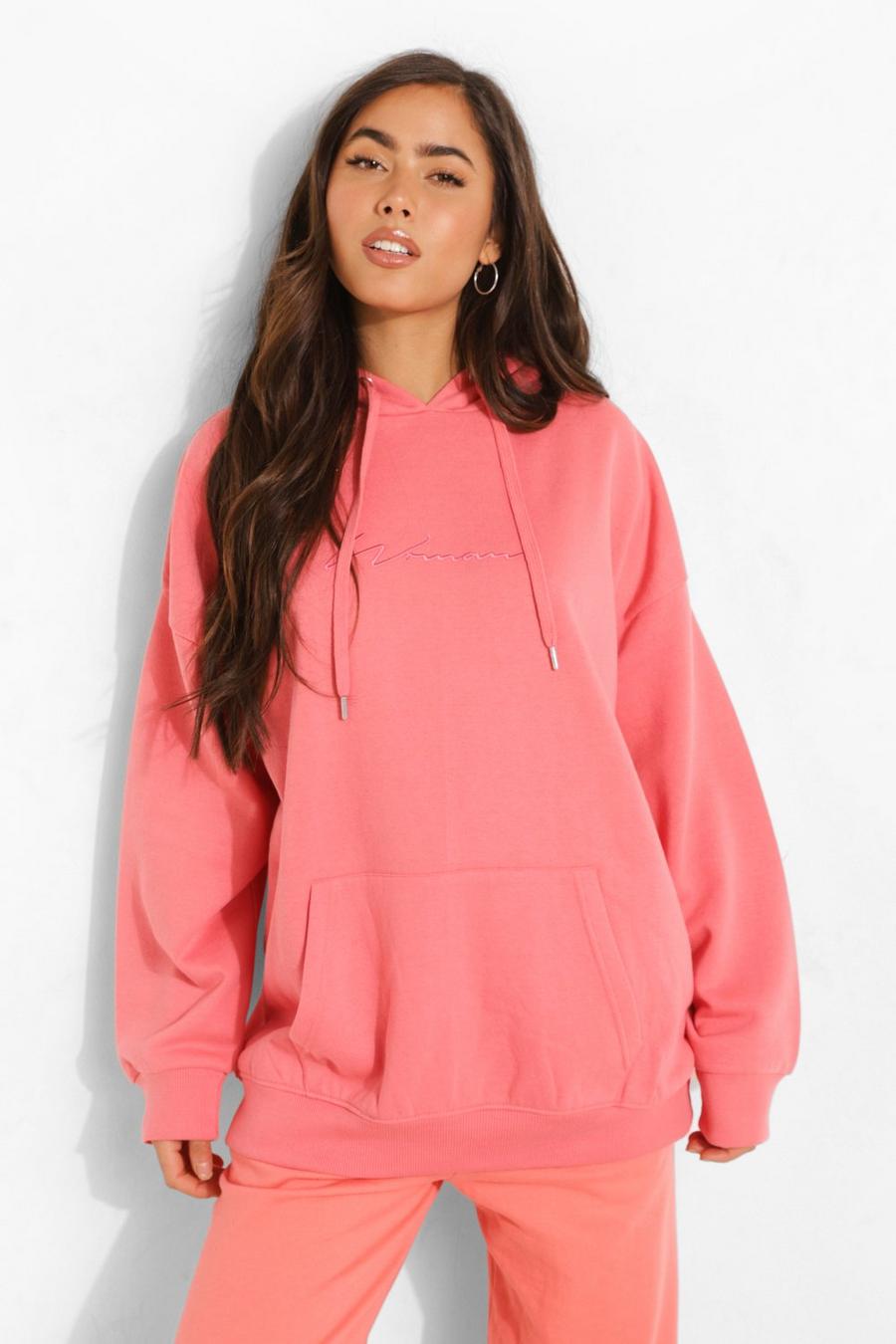 Sweat à capuche oversize Woman, Coral pink image number 1