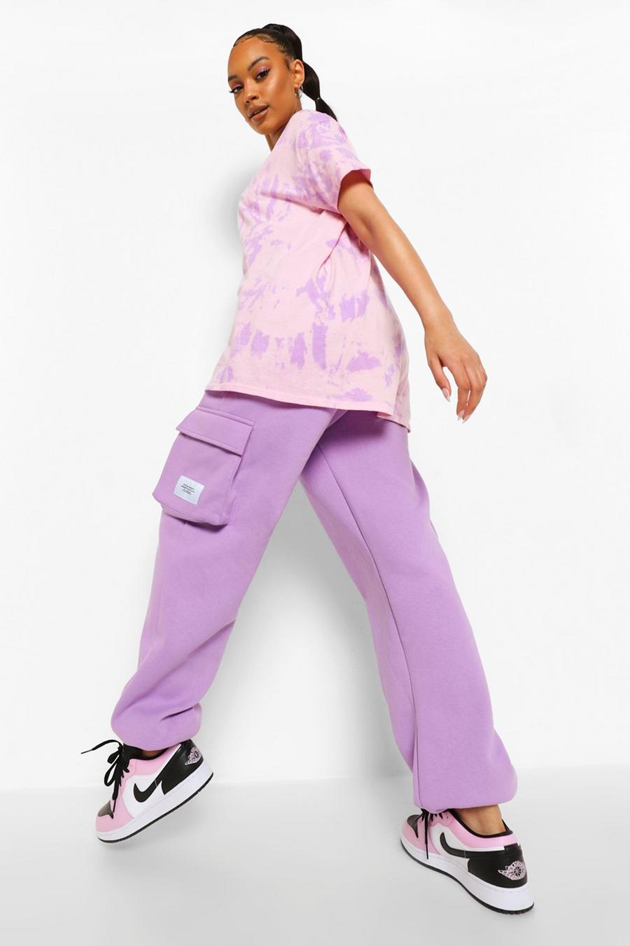 Lilac Utility Oversized Track Pants image number 1
