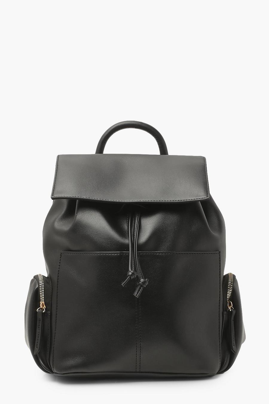 Black Double Pocket Backpack image number 1