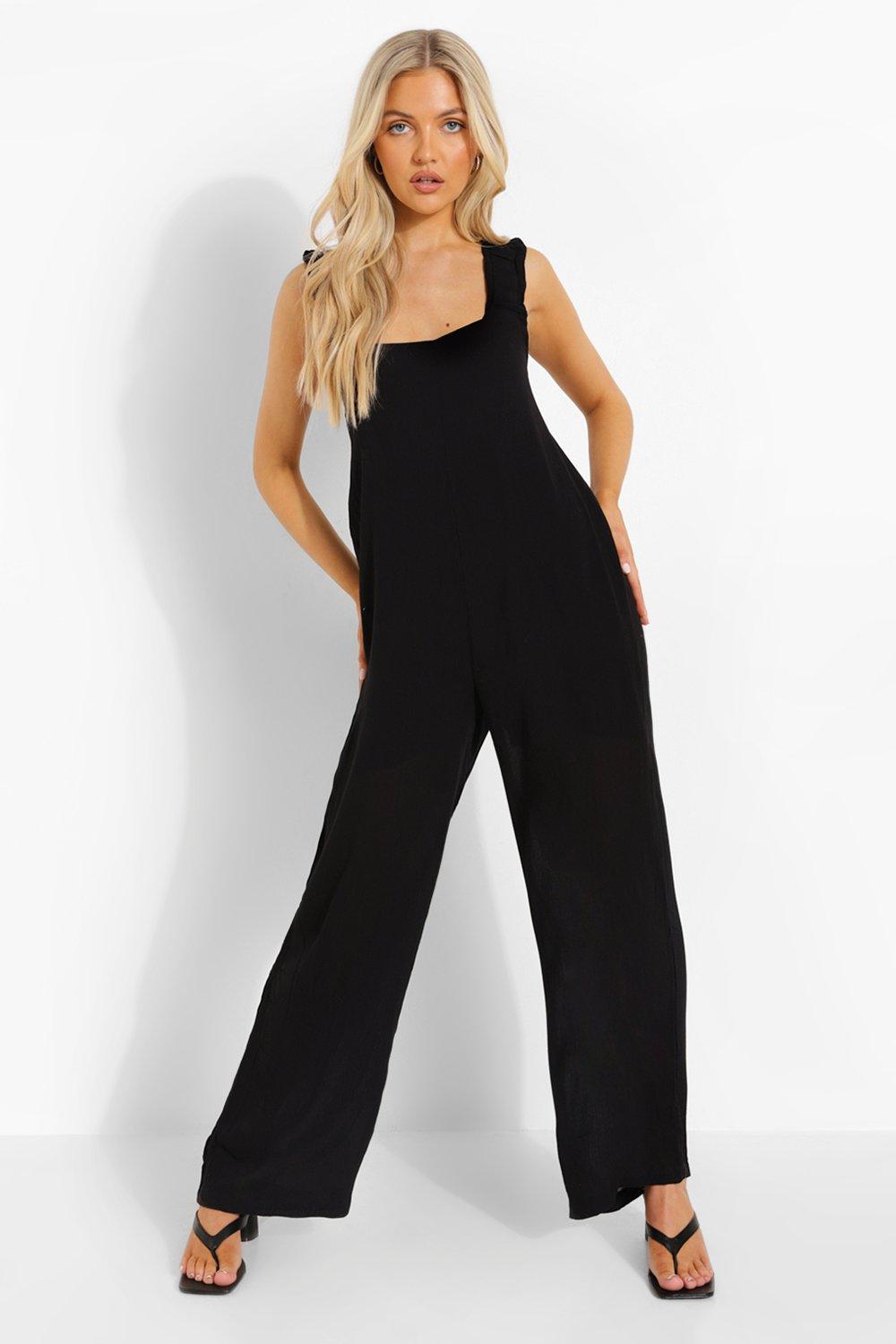 Crochet Mesh Stitch Ribbed Strappy Jumpsuit