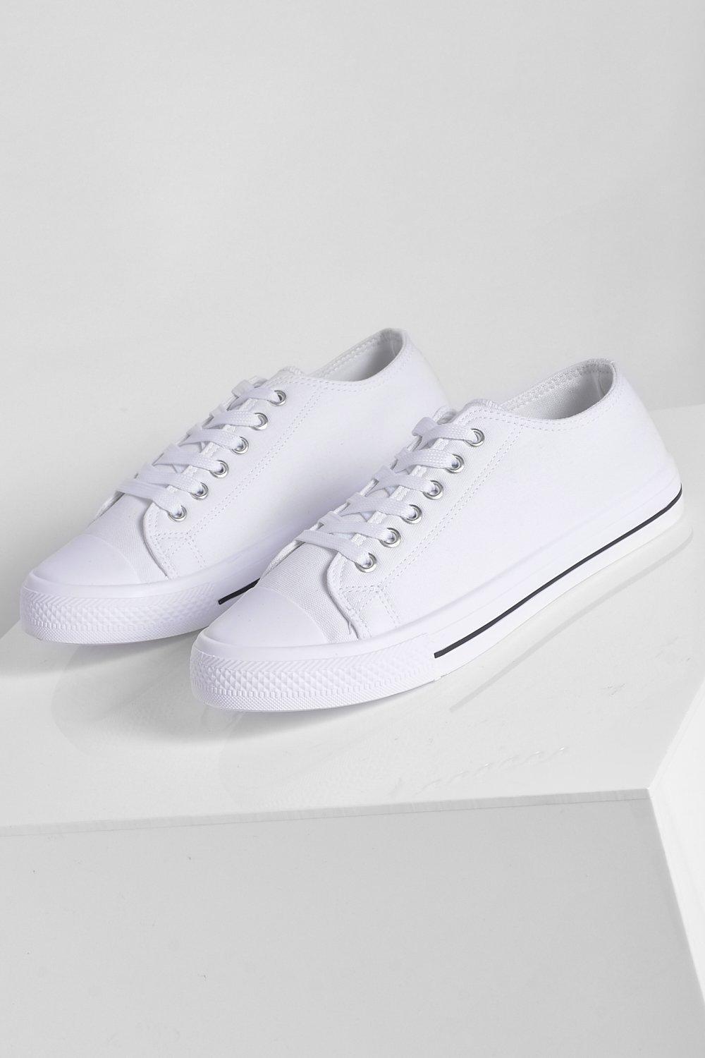 Wide fit cheap canvas trainers