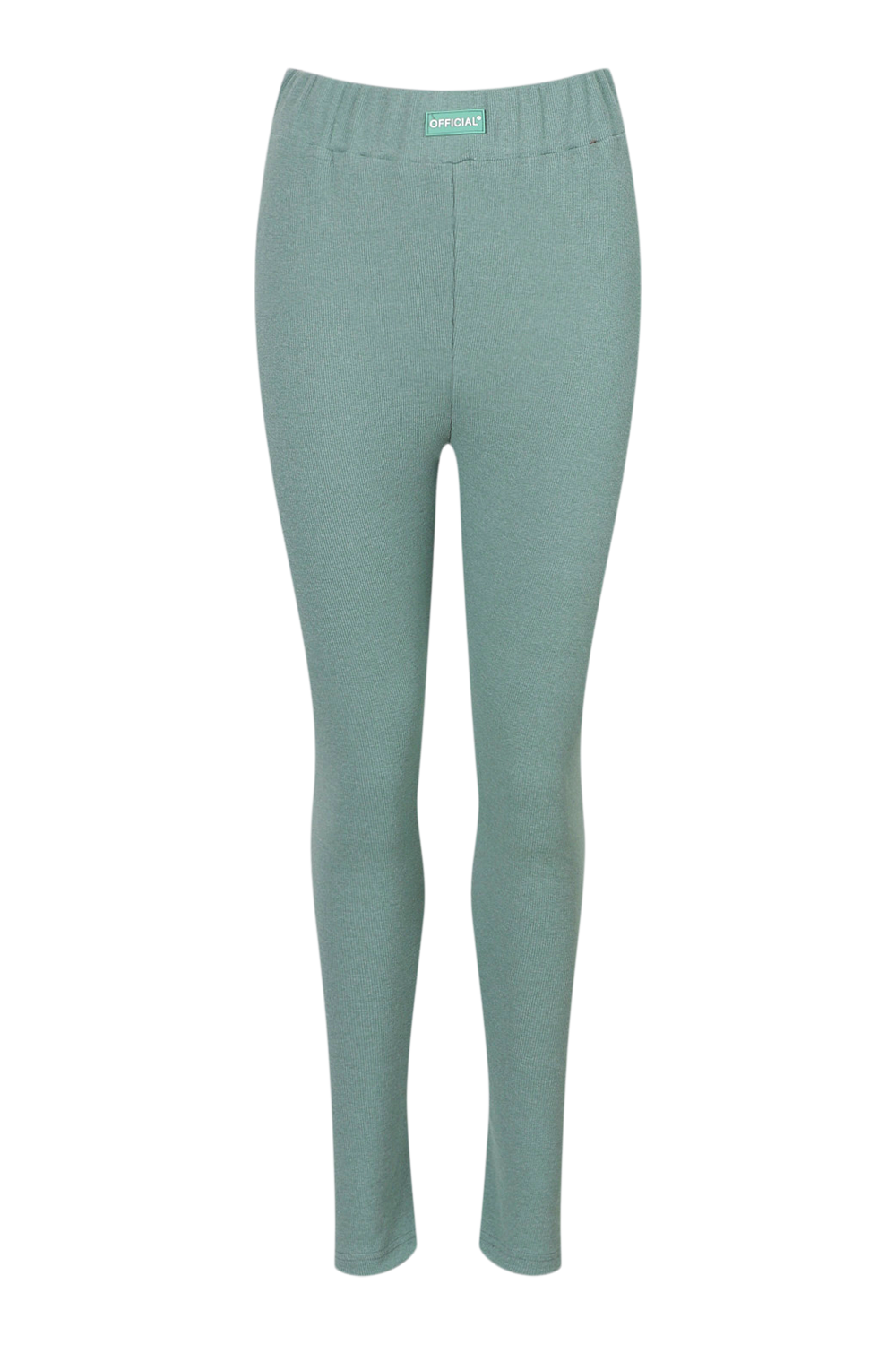 Buy Boohoo Premium Ribbed Leggings In Sage