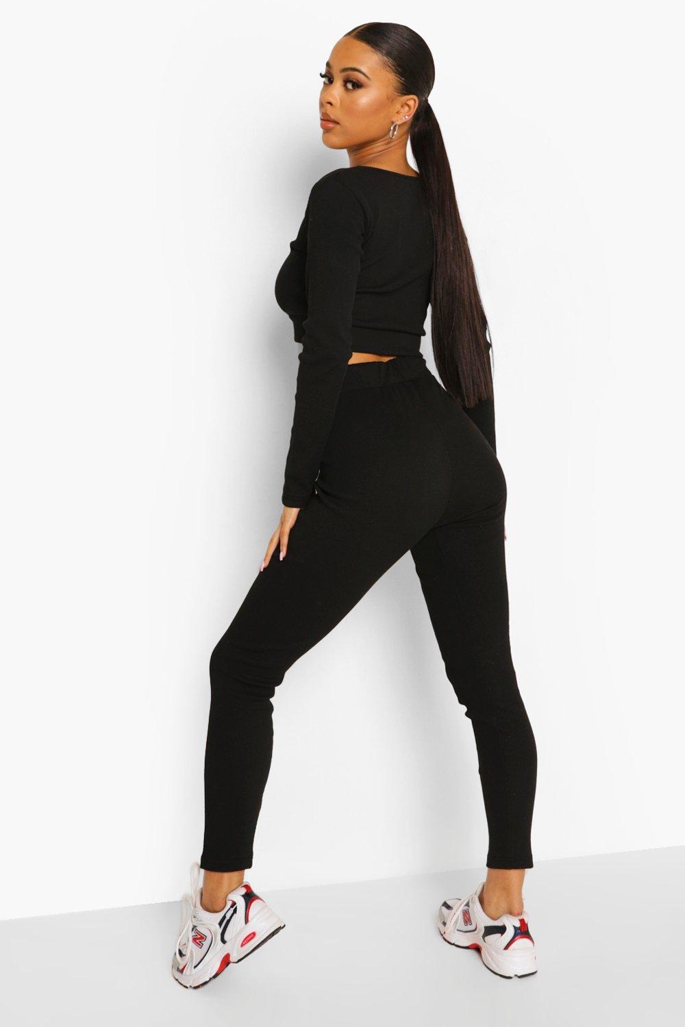 Official High Waisted Thick Ribbed Leggings