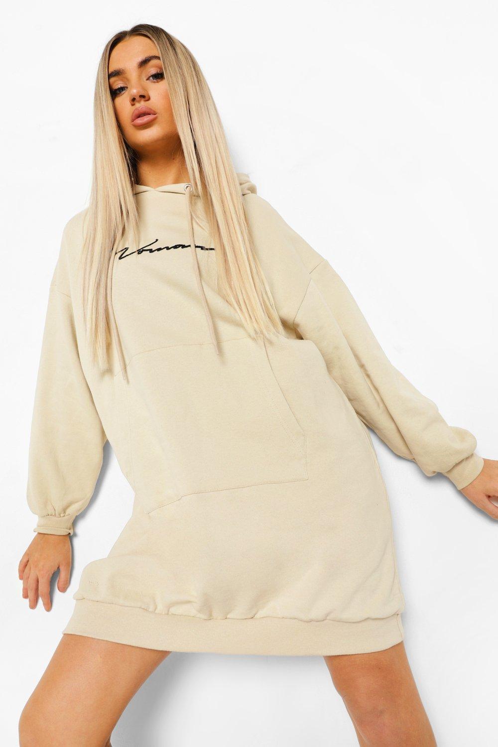 hoodie dress boohoo