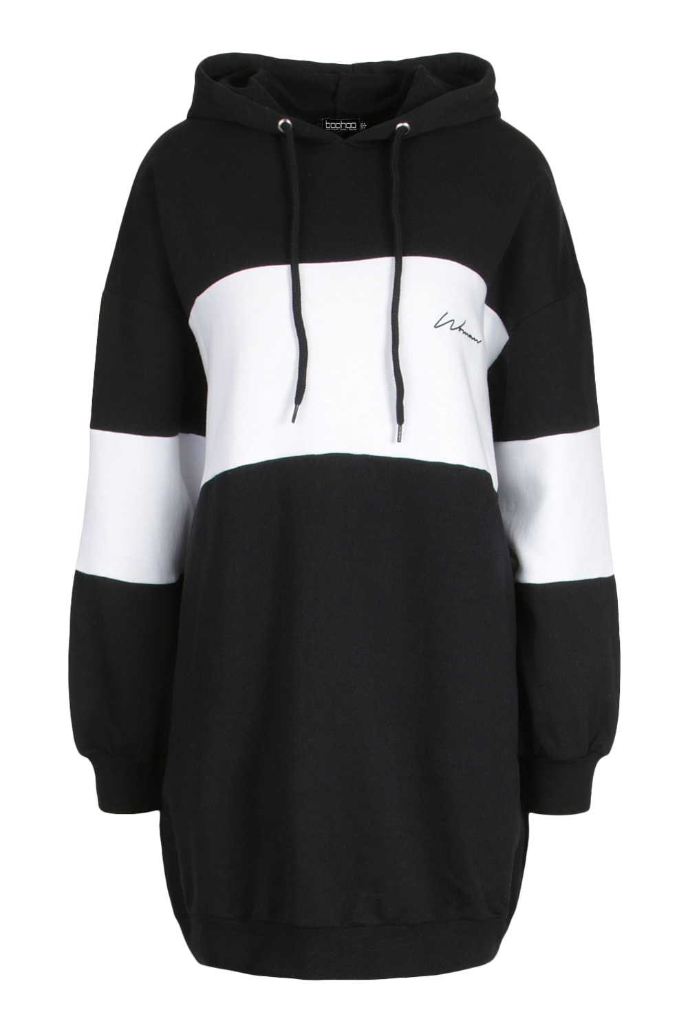 Boohoo hoodie dress clearance
