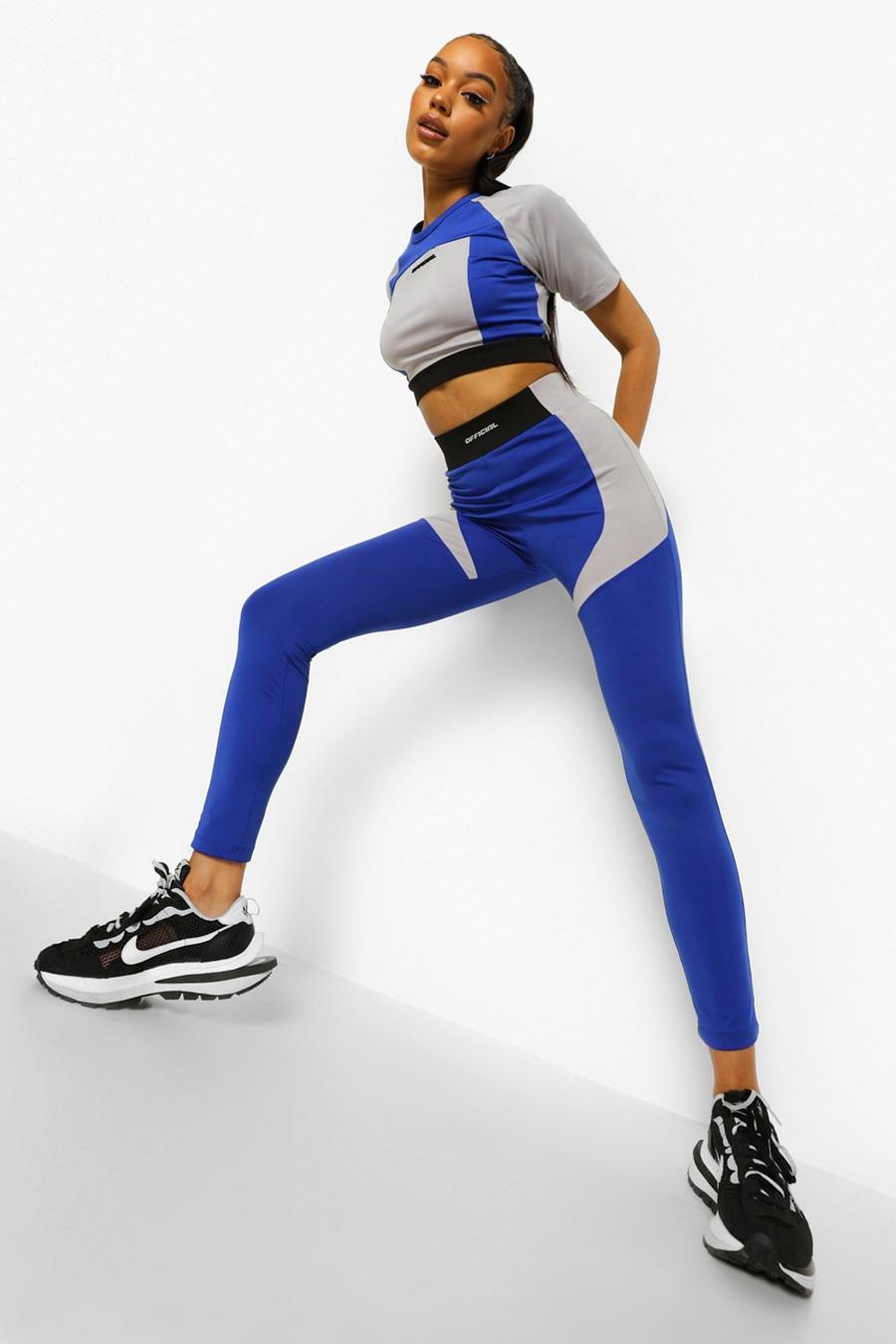 Cobalt Ofcl Color Block Body Shaping Leggings image number 1
