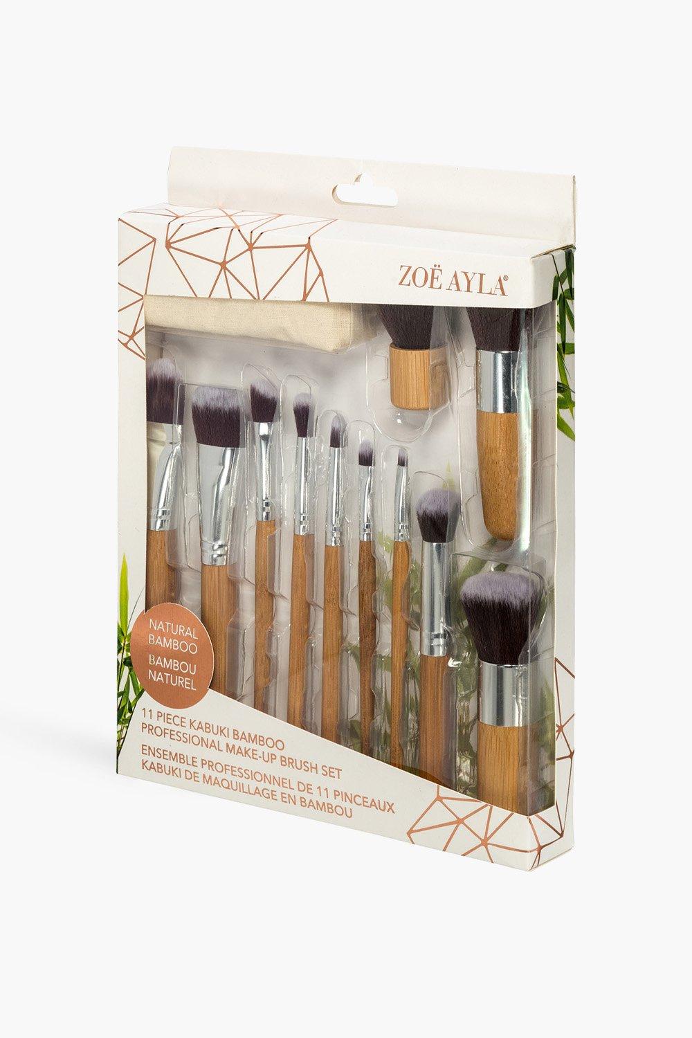 4-Piece Bamboo Makeup Brush Set