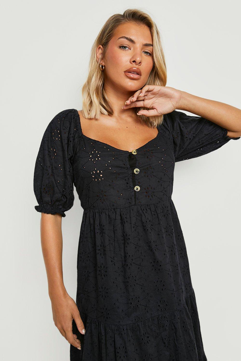 Eyelet button down dress online