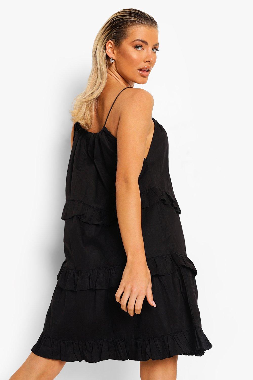 Boohoo black clearance strappy dress