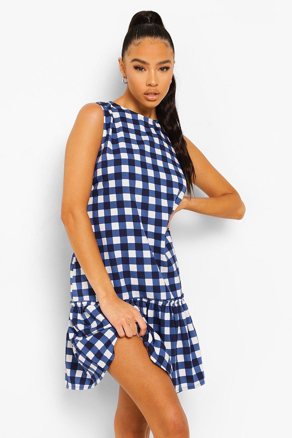 Sleeveless deals gingham dress