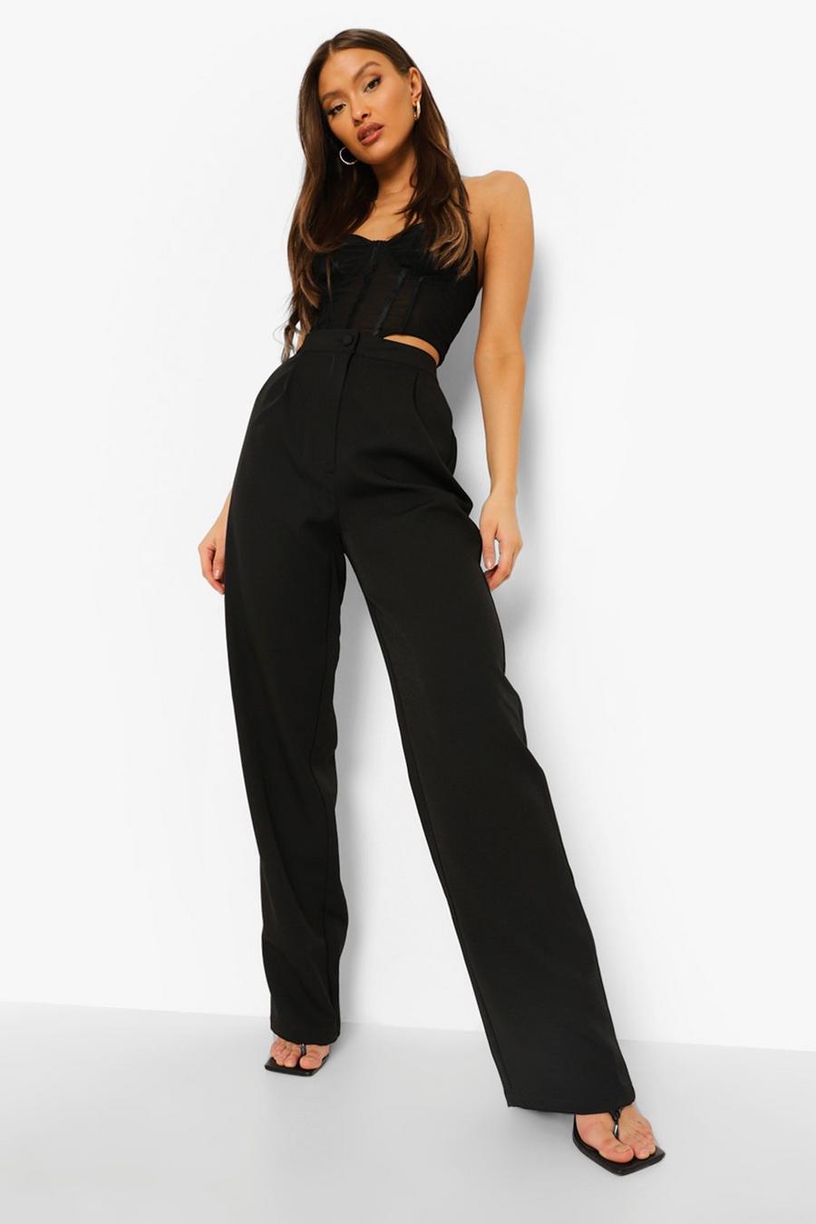 Black Mix & Match Brights Straight Leg Trousers image number 1