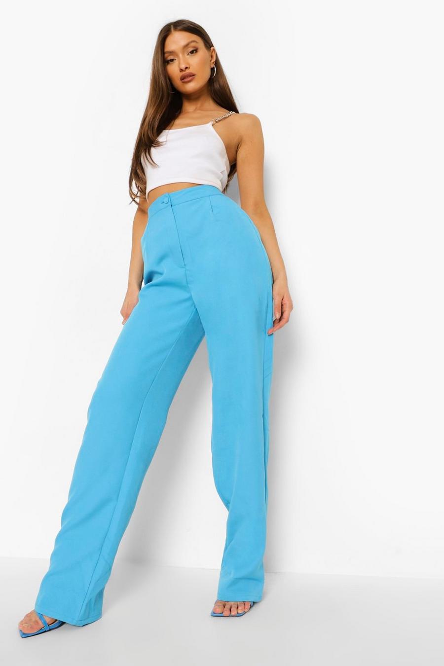 Bright blue Mix & Match Brights Straight Leg Trousers image number 1