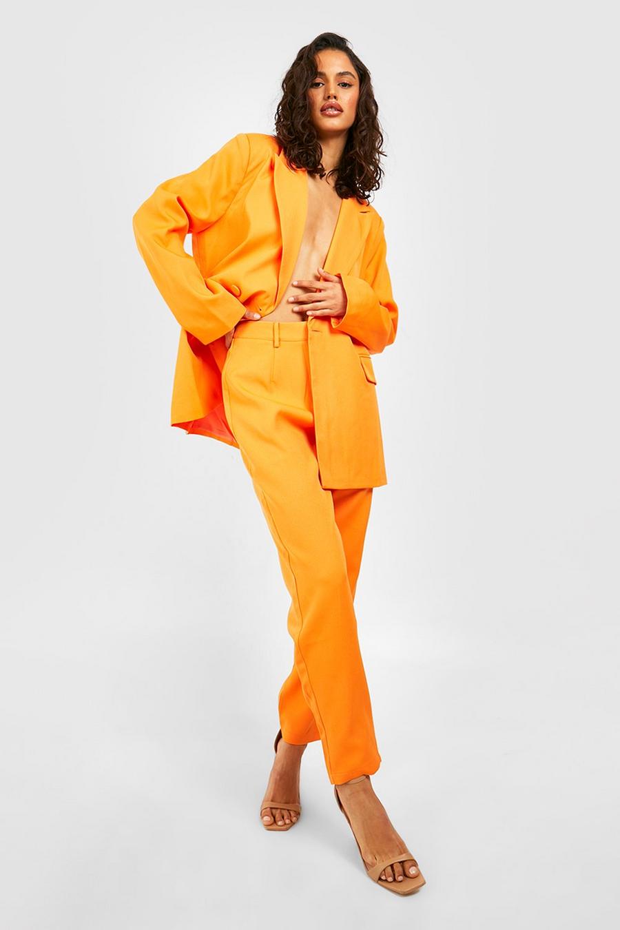 Orange Mix & Match Brights Straight Leg Trousers image number 1