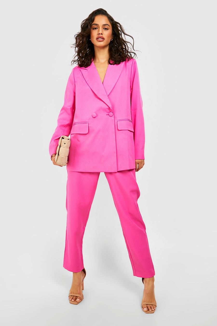 Pink Mix & Match Brights Straight Leg Trousers image number 1