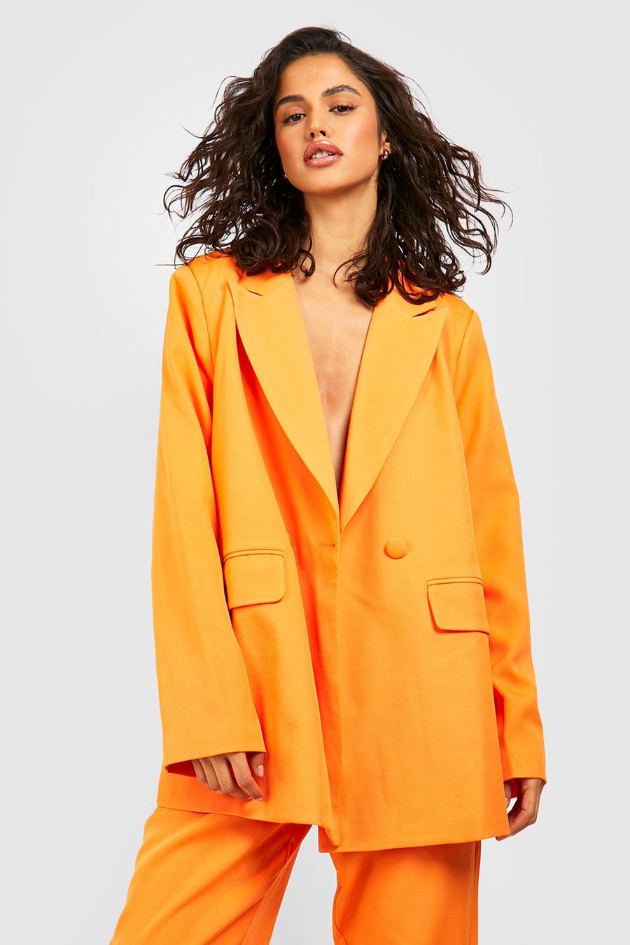 Orange Mix & Match Brights Oversized Blazer image number 1