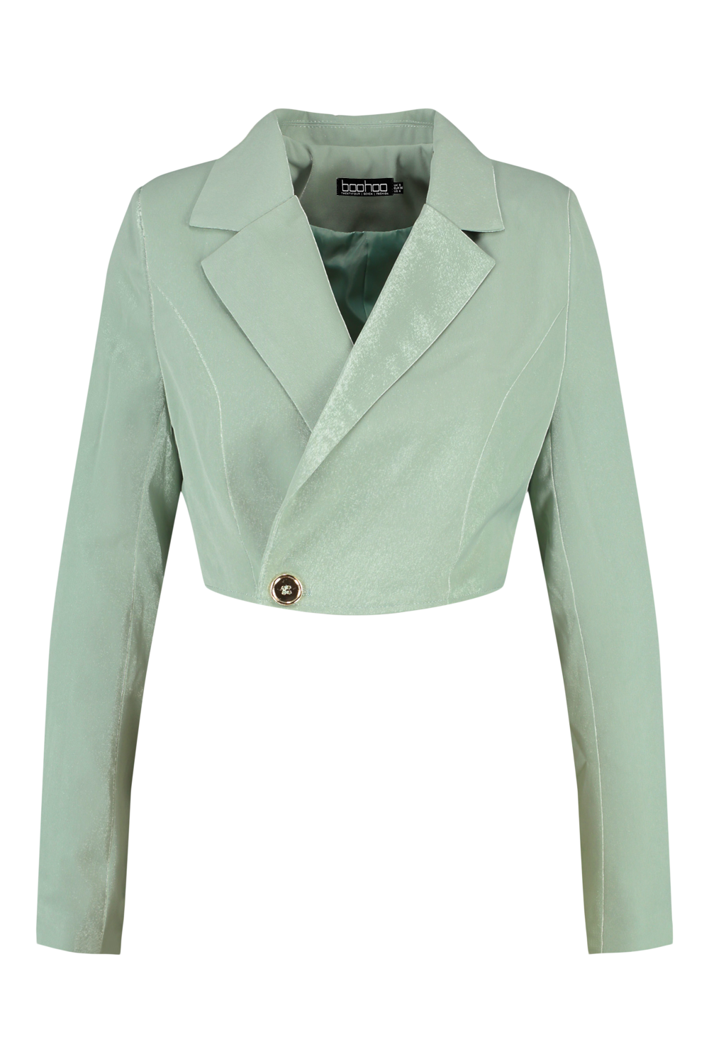 sage cropped blazer