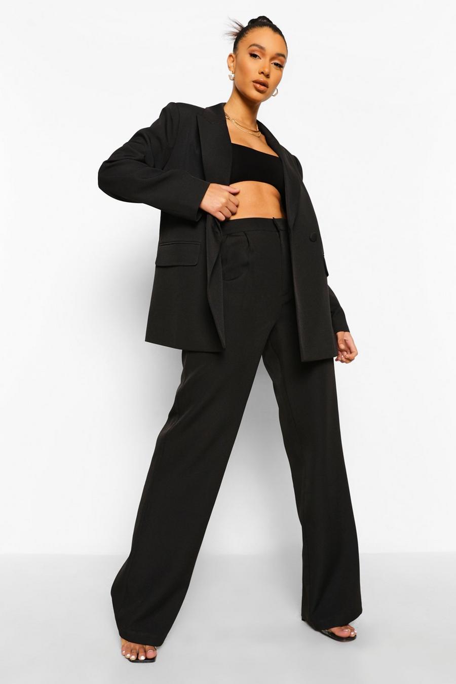 Black Mix & Match Brights Wide Leg Trousers image number 1