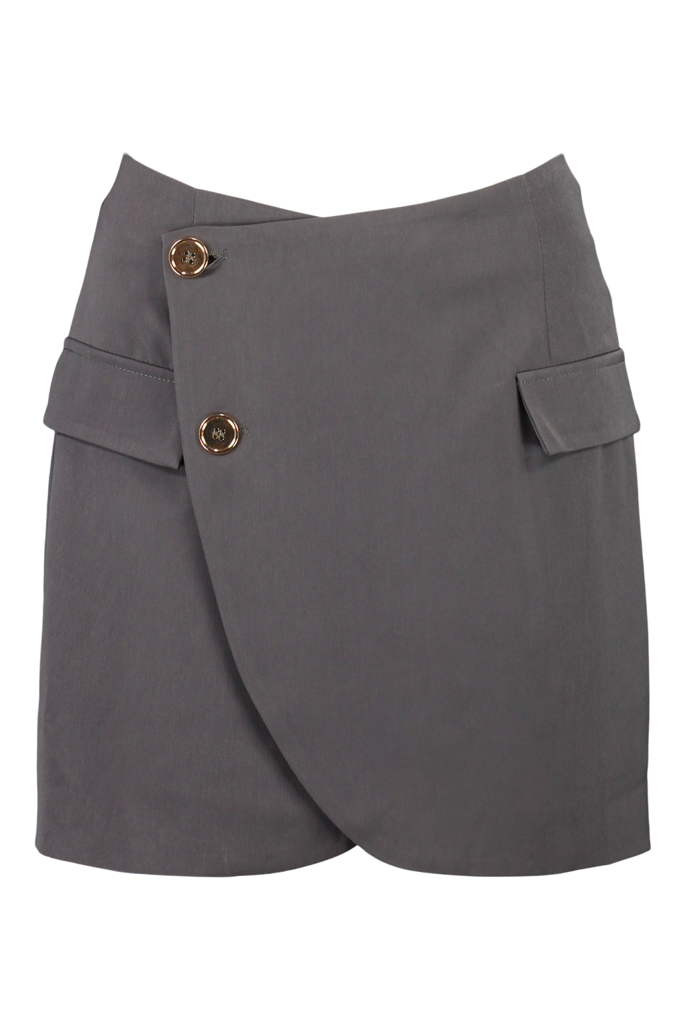 Charcoal Mini Tailored Skirt